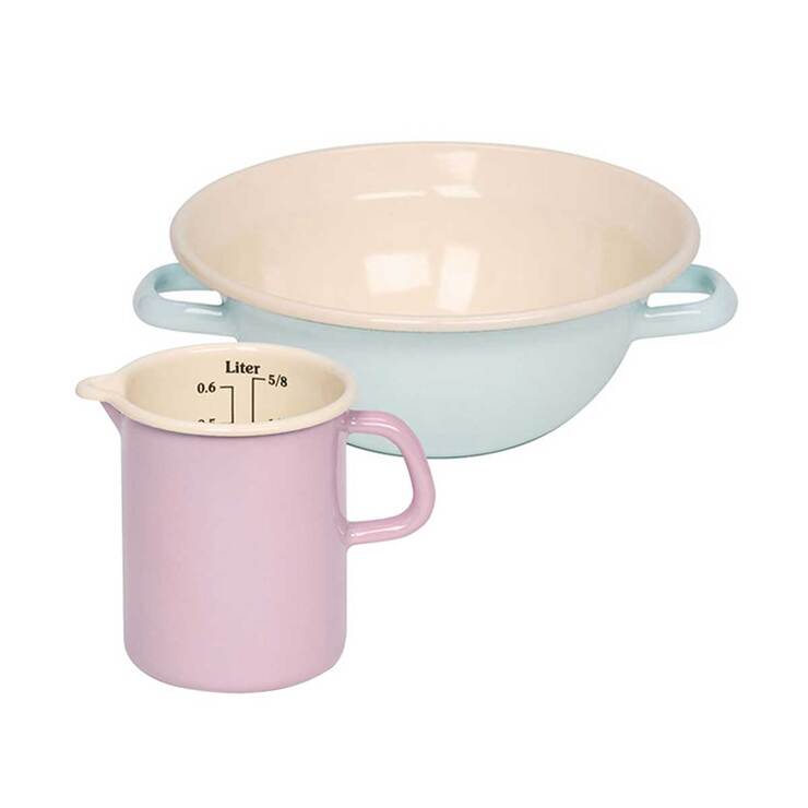 리스 핸들 믹싱볼22cm & 계량컵 0.5L 세트