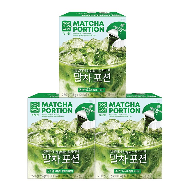 녹차원 말차 포션 25g x 10ct x 3