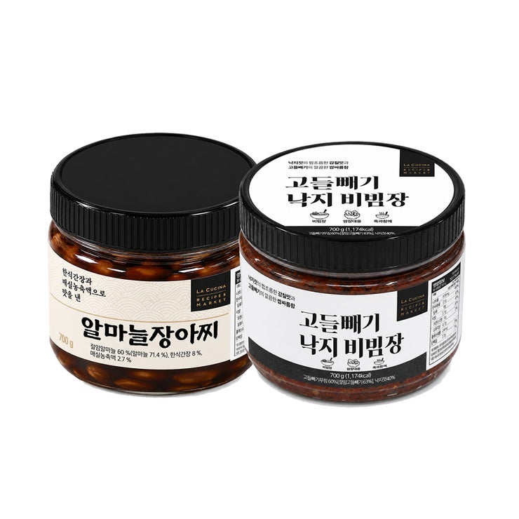 라쿠치나 알마늘 장아찌 700g + 라쿠치나 고들빼기 낙지 비빔장 700g