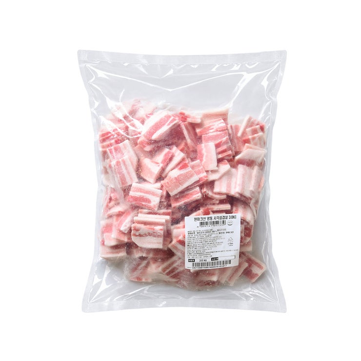 덴마크산 냉동 돈육 사각삼겹 3.0kg