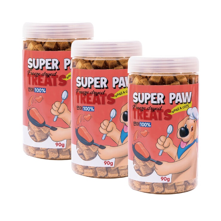슈퍼포우 동결건조 트릿 연어 90g x 3