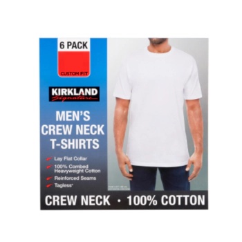 KIRKLAND SIGNATURE 면라운드티셔츠6매 S,M,L,XL CUSTOM FIT