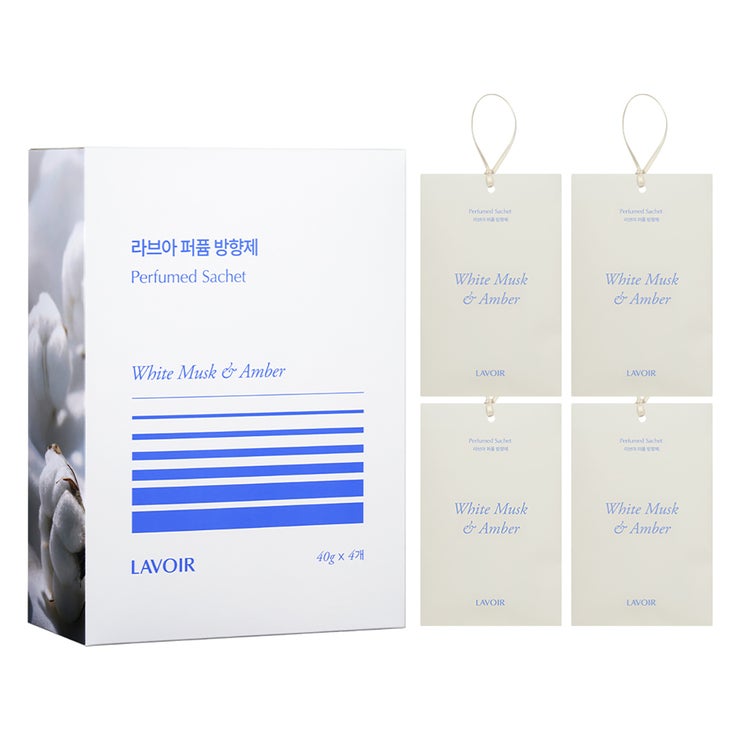 라브아 퍼퓸 방향제 40g x 4 (화이트머스크&앰버)