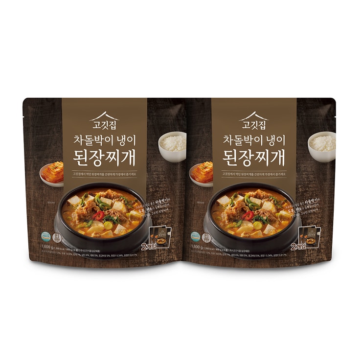 고깃집차돌박이 냉이 된장찌개800g x 2 x 2