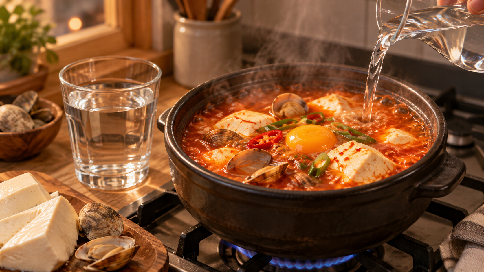 다담 바지락순두부찌개양념 140G X 5 실제 매물 리뷰, 물만 넣고 끓이는 칼칼한 순두부찌개 상세 이미지 2