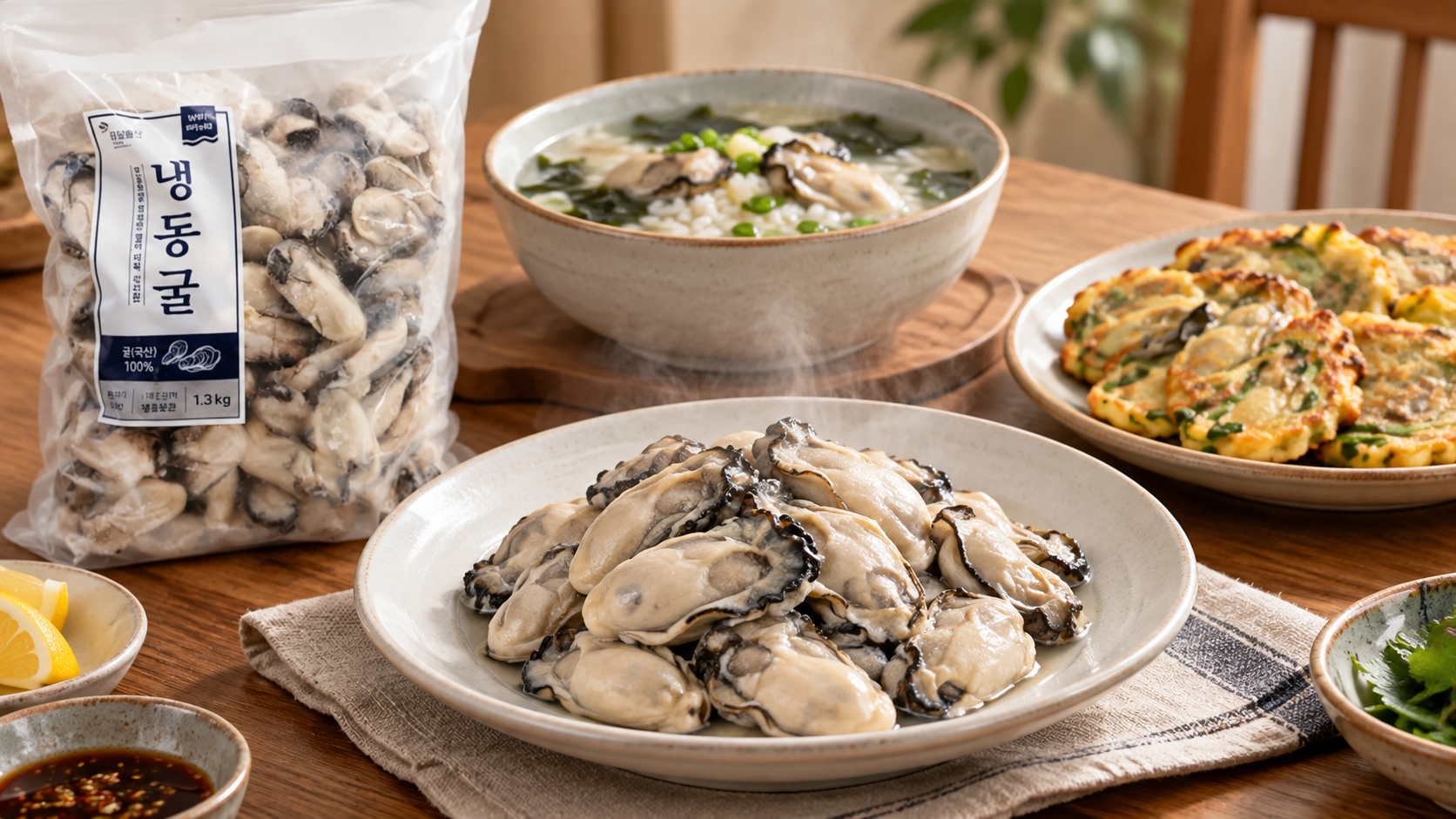 냉동 굴 원산지 : 국내산 1.3KG 실제 매물 리뷰, 급속 냉동 구성으로 살펴본 굴국밥·굴전·굴찜 활용 상세 이미지 2