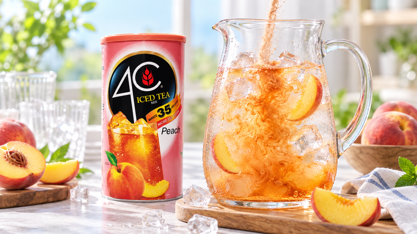 찬물에도 빠르게 녹는 4C 아이스티 복숭아 2.34KG, 홈카페와 에이드 활용 실제 매물 리뷰 상세 이미지 1
