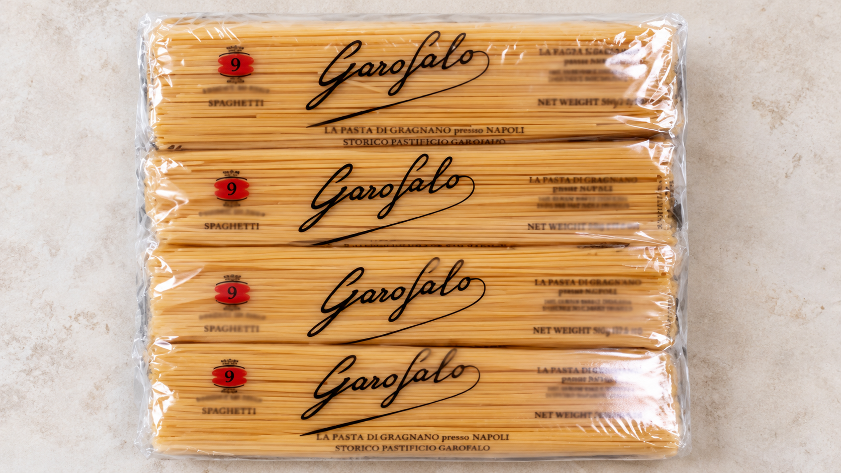 GAROFALO 스파게티 500G X 8, No.9 표기와 그라냐노 포장 정보 상세 이미지 1
