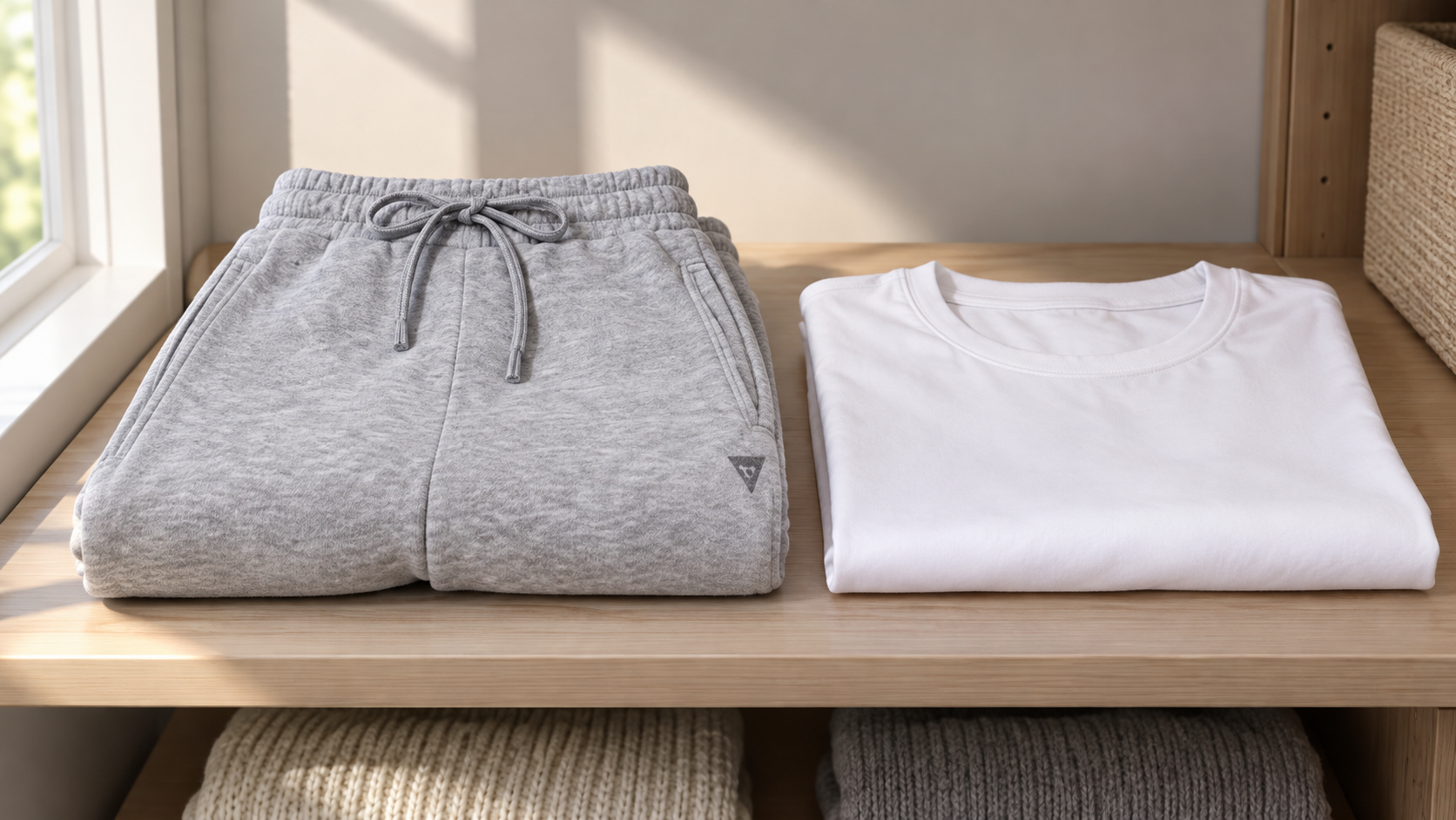 GUESS 여성 기모바지 S·M·L ASIAN SIZE, 조거형 밑단과 허리 디테일 상세 이미지 2